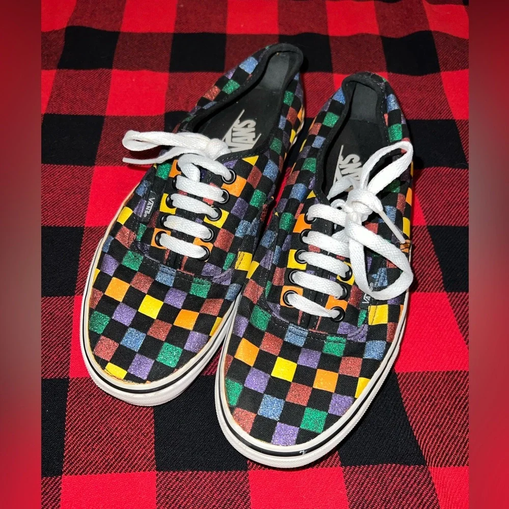 Vans Multicolor Checkered Men's Shoes - Picture 1 of 4